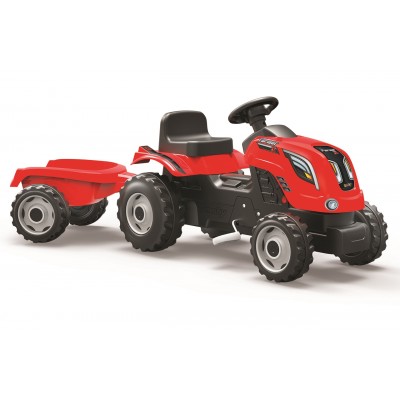 Smoby Farmer XXL Šliapací traktor s vozíkom červený